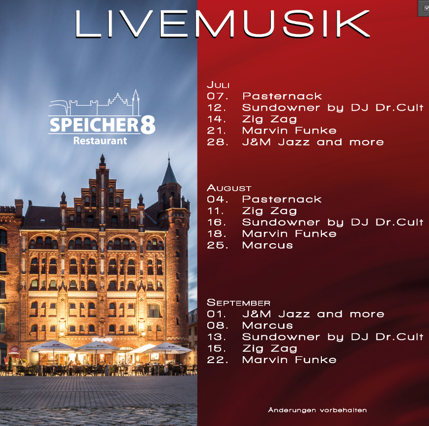 Live Musik Programm Speicher 8